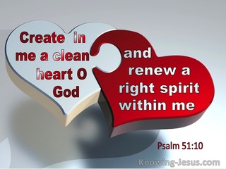 Psalm 51:10 Create In Me A Clean Heart (silver)